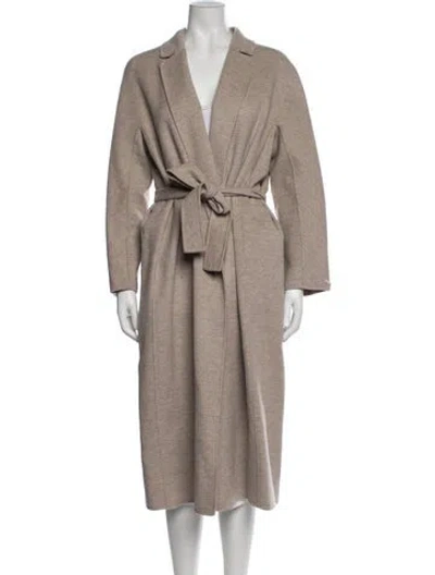 Pre-owned S Max Mara Virgin Wool Coat In Neutrals