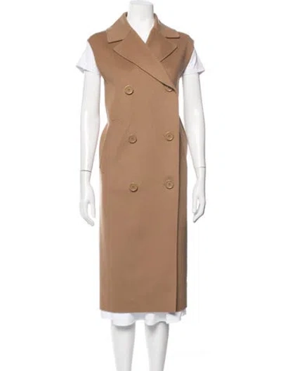 Pre-owned S Max Mara Virgin Wool Coat In Neutrals