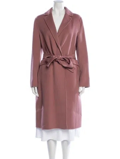 Pre-owned S Max Mara Virgin Wool Coat In Pink