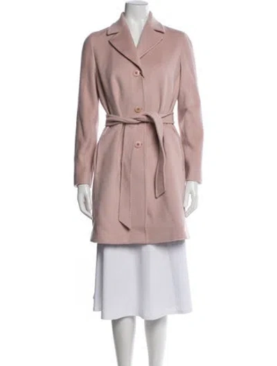 Pre-owned S Max Mara Virgin Wool Coat In Pink