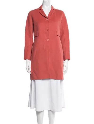 Pre-owned S Max Mara Virgin Wool Coat In Pink