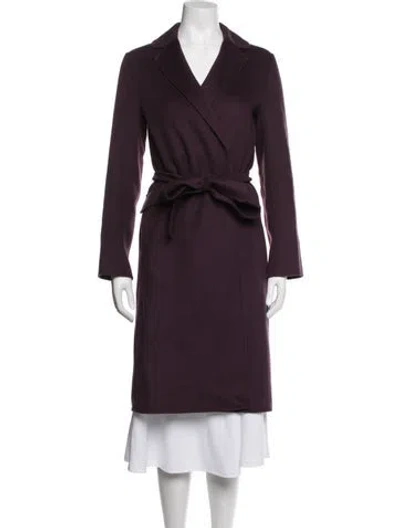 Pre-owned S Max Mara Virgin Wool Coat In Purple