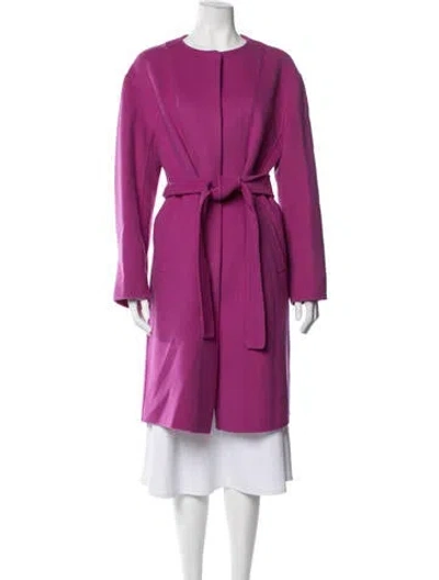 Pre-owned S Max Mara Virgin Wool Coat In Purple