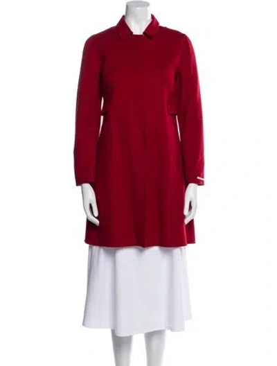 Pre-owned 's Max Mara Virgin Wool Coat In Red
