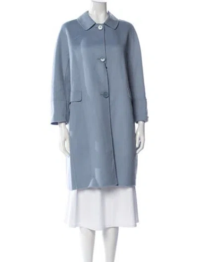 Pre-owned 's Max Mara Virgin Wool Coat W/ Tags In Blue