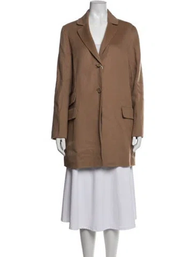 Pre-owned S Max Mara Virgin Wool Coat W/ Tags In Brown