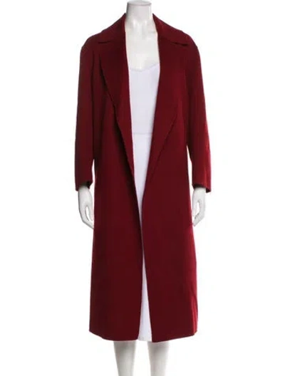 Pre-owned 's Max Mara Virgin Wool Coat W/ Tags In Red