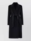 's Max Mara Virgin Wool Coat With Coordinated Waist Belt