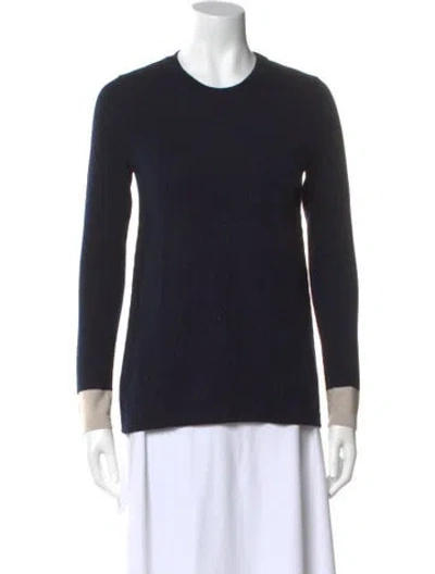Pre-owned S Max Mara Virgin Wool Crew Neck Sweater In Black