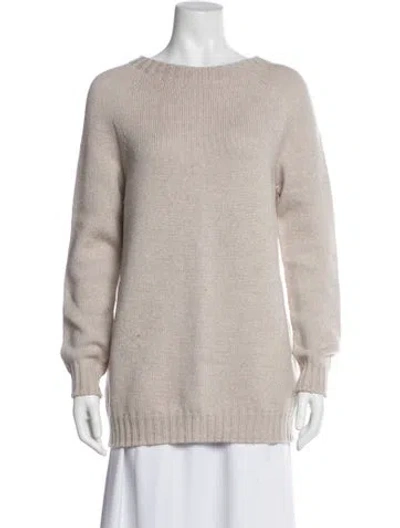 Pre-owned S Max Mara Virgin Wool Crew Neck Sweater In Grey