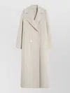 S Max Mara Virgin Wool Double-breasted Coat In Neutral
