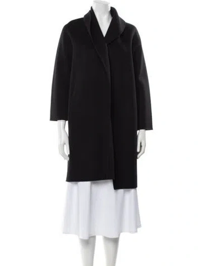 Pre-owned 's Max Mara Virgin Wool Faux Fur Coat W/ Tags In Black