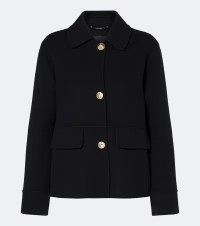 S Max Mara Virgin Wool Jacket In Black