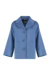 's Max Mara Cerulean Blue Wool Coat In Blue