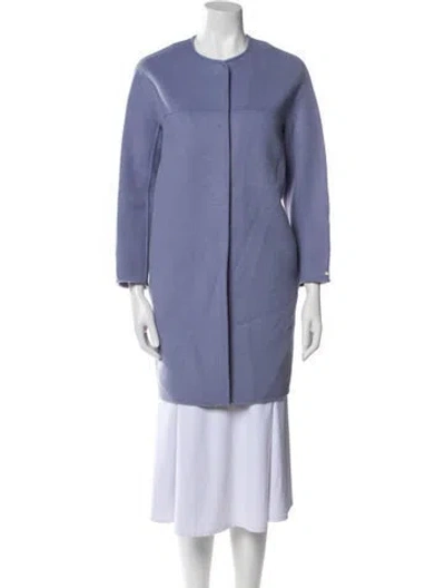 Pre-owned 's Max Mara Virgin Wool Jacket In Blue