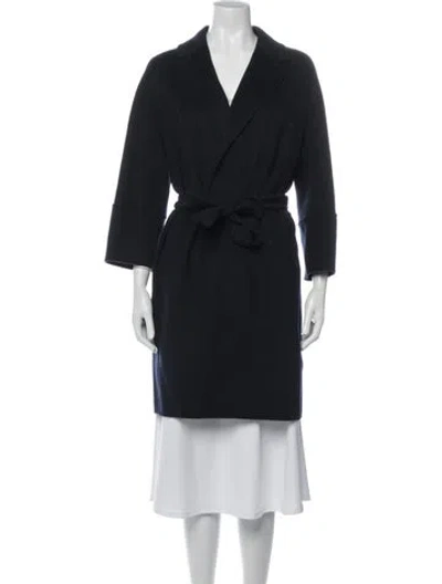 Pre-owned S Max Mara Virgin Wool Jacket In Blue