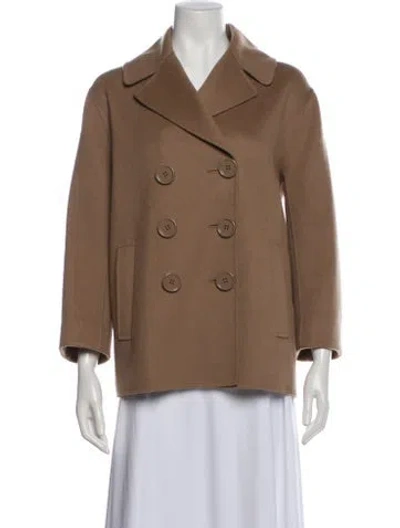Pre-owned 's Max Mara Virgin Wool Jacket In Green