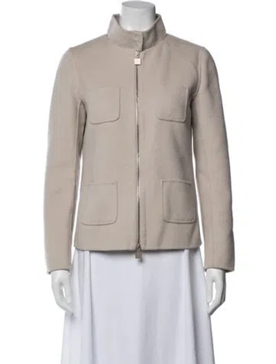 Pre-owned S Max Mara Virgin Wool Jacket In Neutrals