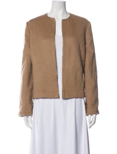 Pre-owned S Max Mara Virgin Wool Jacket In Neutrals