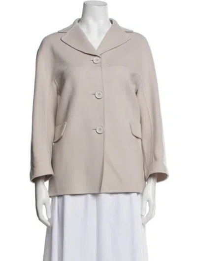 Pre-owned S Max Mara Virgin Wool Jacket In Neutrals