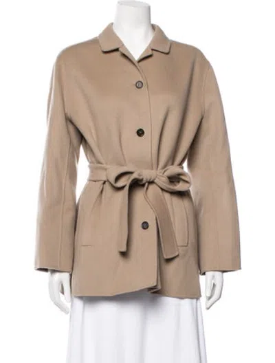 Pre-owned S Max Mara Virgin Wool Jacket W/ Tags In Brown