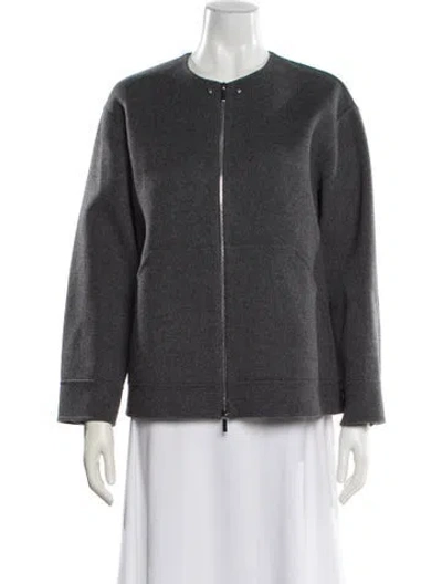 Pre-owned S Max Mara Virgin Wool Jacket W/ Tags In Grey