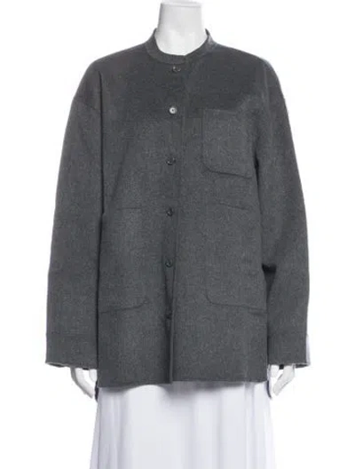 Pre-owned S Max Mara Virgin Wool Jacket W/ Tags In Grey