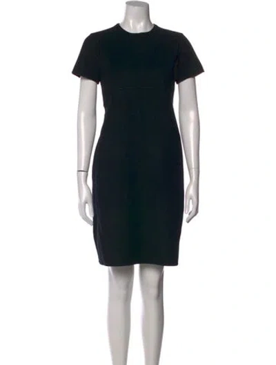 Pre-owned 's Max Mara Virgin Wool Knee-length Dress In Black
