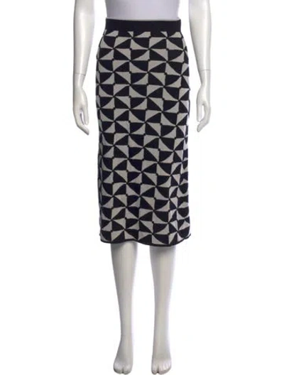 Pre-owned S Max Mara Virgin Wool Knee-length Skirt In Black