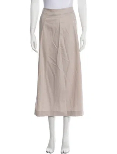 Pre-owned S Max Mara Virgin Wool Long Skirt In Purple