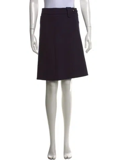 Pre-owned S Max Mara Virgin Wool Mini Skirt In Black