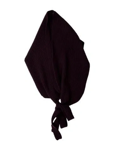 Pre-owned 's Max Mara Virgin Wool Shawl In Purple