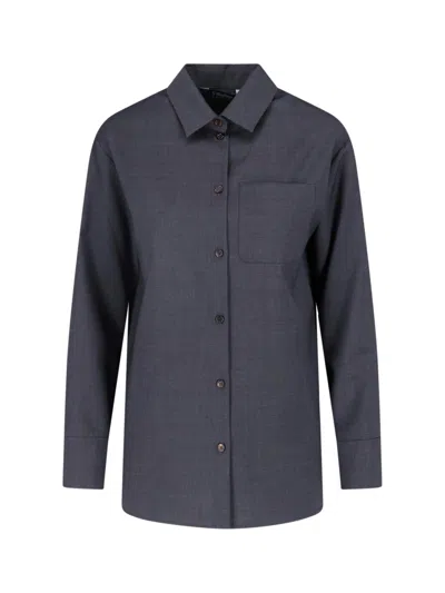 S Max Mara Virgin Wool Shirt In Gray