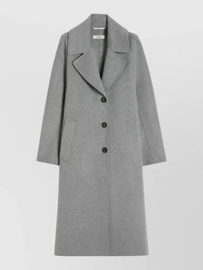 S Max Mara Virgin Wool Single-breasted Coat In Gray