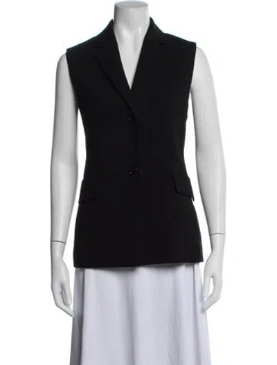 Pre-owned S Max Mara Virgin Wool Vest In Black