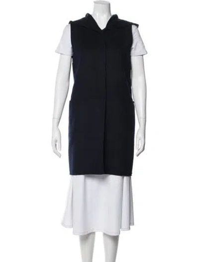 Pre-owned S Max Mara Virgin Wool Vest In Blue