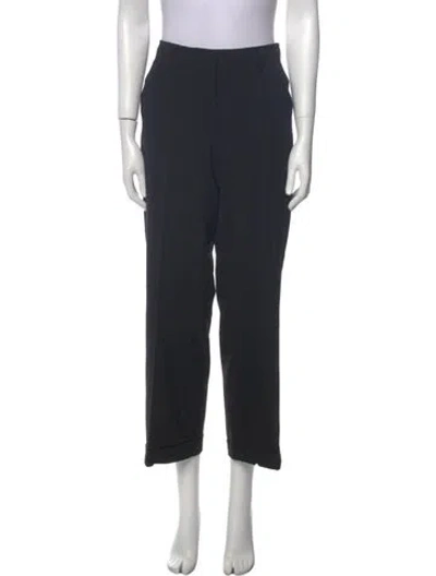 Pre-owned S Max Mara Virgin Wool Wide Leg Pants In Blue