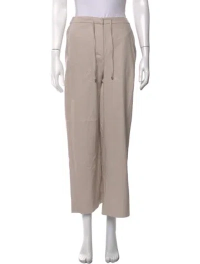 Pre-owned S Max Mara Virgin Wool Wide Leg Pants In Neutrals