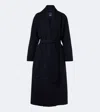 S Max Mara Virgin Wool Wrap Coat In Multi