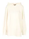 's Max Mara Visiera Hooded Sweatshirt Max Mara Logo Sweatshirts White In Neutral