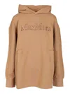 's Max Mara Visiera Hooded Sweatshirt Max Mara Logo Sweatshirts Beige In Neutral