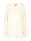's Max Mara Visiera Hooded Sweatshirt Max Mara Logo Sweatshirts White In Neutral