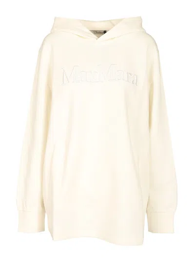 's Max Mara Visiera Hooded Sweatshirt Max Mara Logo Sweatshirts White