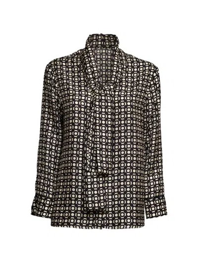 's Max Mara Vittoria Geometric-print Shirt In Black