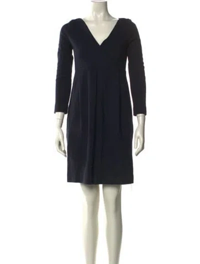 Pre-owned 's Max Mara V-neck Mini Dress In Black