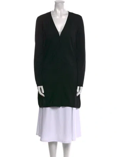 Pre-owned S Max Mara V-neck Sweater In Black