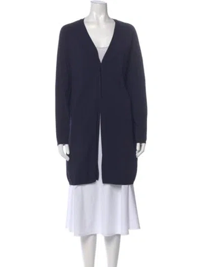 Pre-owned 's Max Mara V-neck Sweater In Blue