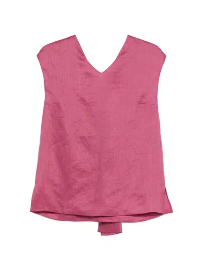 's Max Mara Sleeveless Top With Tie Sashes In Pink