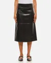 S Max Mara Volonta Eco Leather Skirt In Black