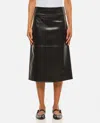 S Max Mara Volonta Eco Leather Skirt In Black